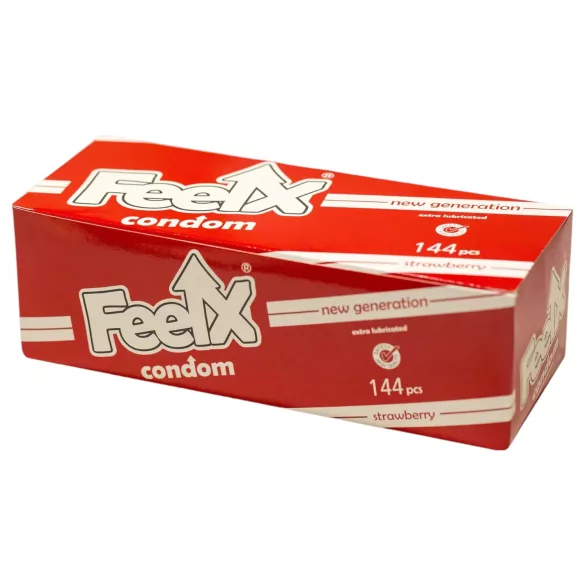 FeelX - prezerwatywy - smak truskawkowy - 144 sztuk