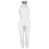 NO:XQSE - Bodystocking z kołnierzem - siateczka - czarny - M/L