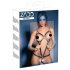 ZADO - skórzany harness z łańcuchem - czarny (S-L)