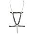 ZADO - skórzany harness z łańcuchem - czarny (S-L)