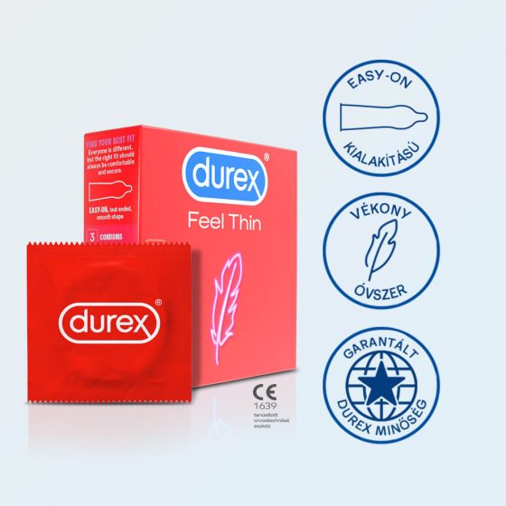 Durex Feel Thin - prezerwatywa zapewniająca realistyczne odczucia (3db)