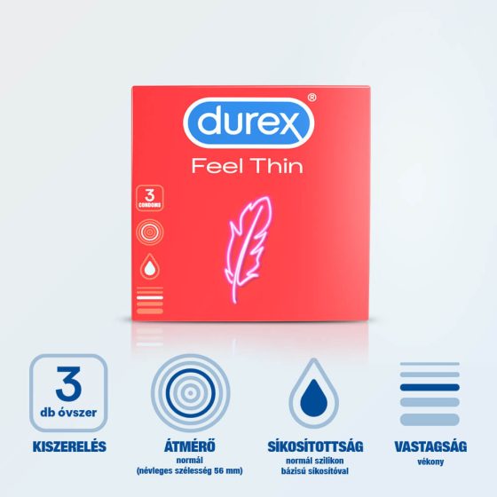 Durex Feel Thin - prezerwatywa zapewniająca realistyczne odczucia (3db)