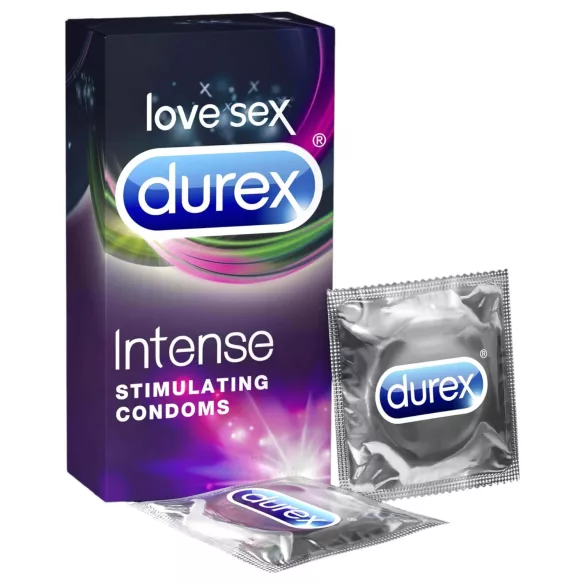 Durex Intense - prezerwatywy prążkowane i wypustkowane (10 szt.)