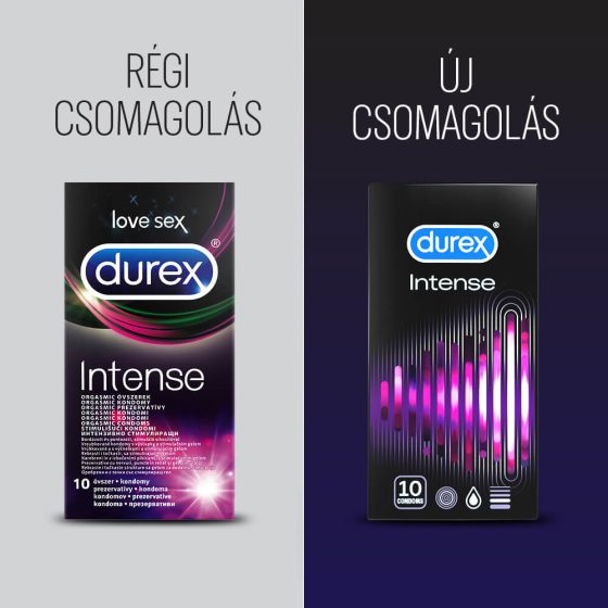 Durex Intense - prążkowane i nakrapiane prezerwatywy (10 sztuk) -