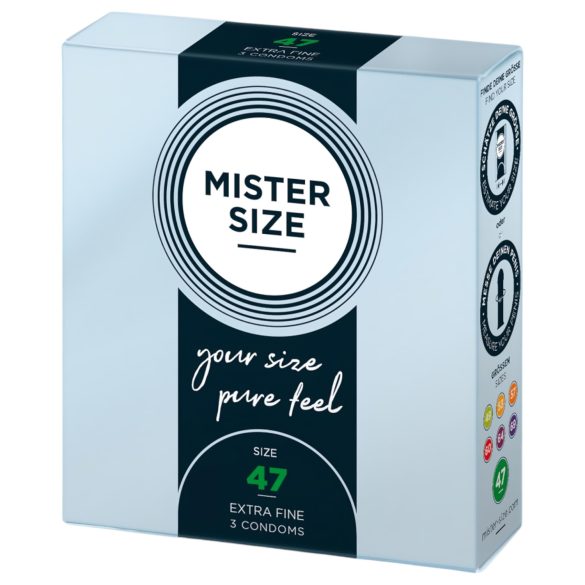 Mister Size cienkie prezerwatywy - 47mm (3 sztuki)