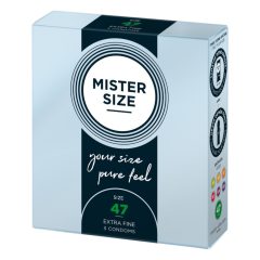 Cienka prezerwatywa Mister Size - 47 mm (3 sztuki)