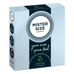 Cienka prezerwatywa Mister Size - 47 mm (3 sztuki)
