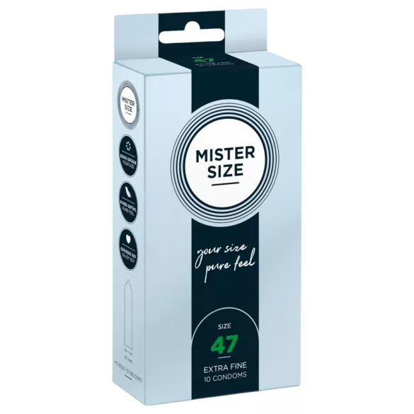 Mister Size - prezerwatywy cienkie - 47 mm - 10 sztuk