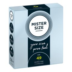 Cienka prezerwatywa Mister Size - 49 mm (3 sztuki)