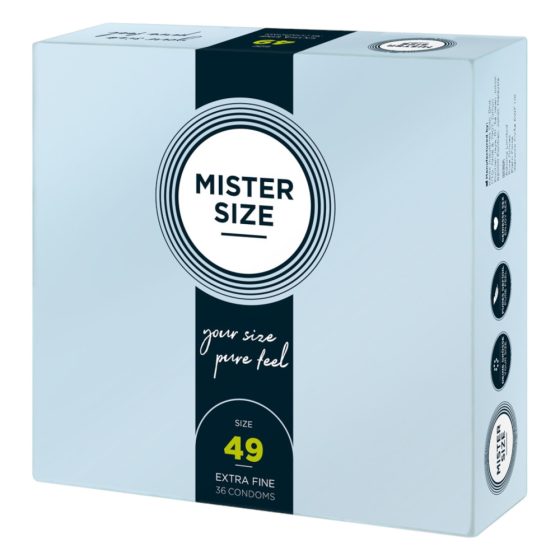 Cienka prezerwatywa Mister Size - 49 mm (36 sztuk)