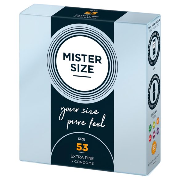 Mister Size cienkie prezerwatywy - 53mm (3 sztuki)