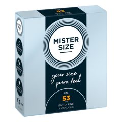 Cienka prezerwatywa Mister Size - 53 mm (3 sztuki)