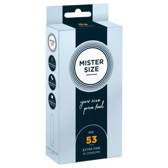 Mister Size - prezerwatywy cienkie - 53mm - 10 sztuk