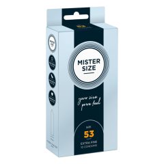 Cienka prezerwatywa Mister Size - 53 mm (10 sztuk)