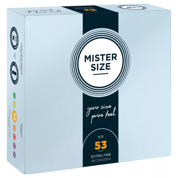 Mister Size - prezerwatywy cienkie - 53mm - 36 sztuk