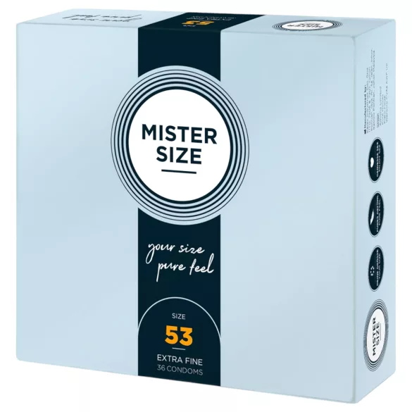 Mister Size - prezerwatywy cienkie - 53mm - 36 sztuk