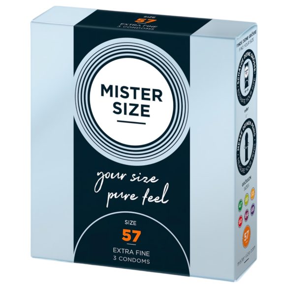Mister Size cienkie prezerwatywy - 57mm (3 szt.)