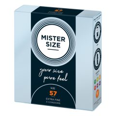 Cienka prezerwatywa Mister Size - 57 mm (3 sztuki)