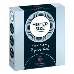 Cienkie prezerwatywy Mister Size - 64 mm (3 sztuki)