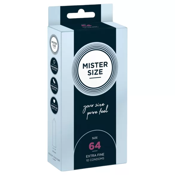 Mister Size - prezerwatywy cienkie - 64 mm - 10 sztuk