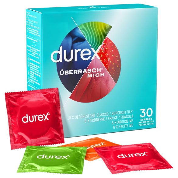 Durex - Zestaw prezerwatyw smakowych (30 szt.)