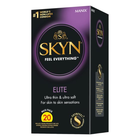 Manix SKYN Elite - ultracienkie prezerwatywy bez lateksu (20 sztuk)
