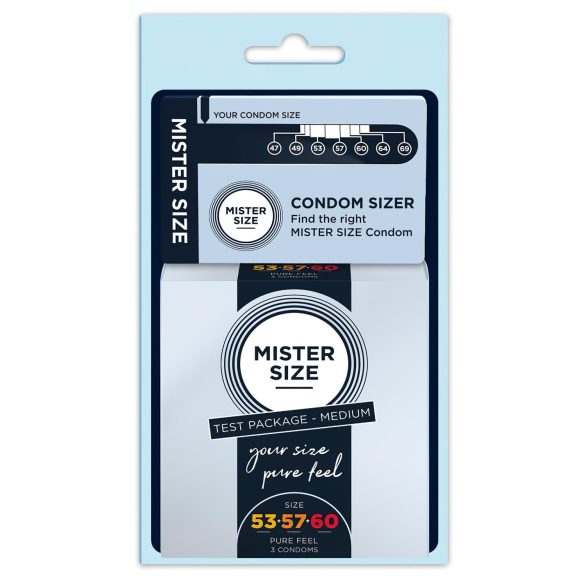 Mister Size zestaw testowy prezerwatyw z miarką - 3 szt.