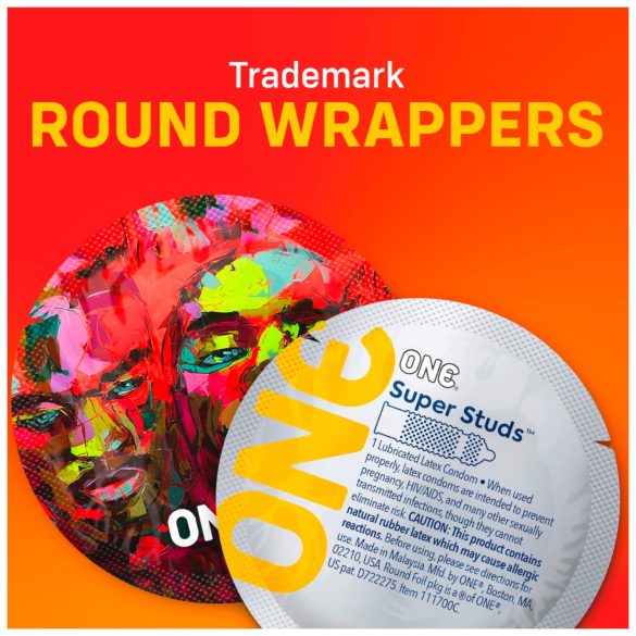 ONE - prezerwatywy z wypustkami - 12 sztuk