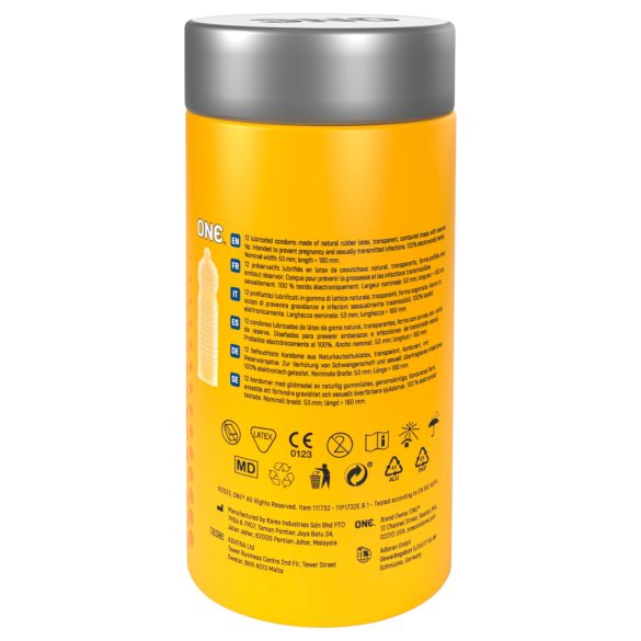 ONE - prezerwatywy z wypustkami - 12 sztuk