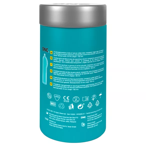 ONE Pleasure Plus - prezerwatywy z wypustkami wewnętrznymi - 12 sztuk