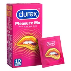 Durex Pleasure Me - żebrowane prezerwatywy (10 sztuk)