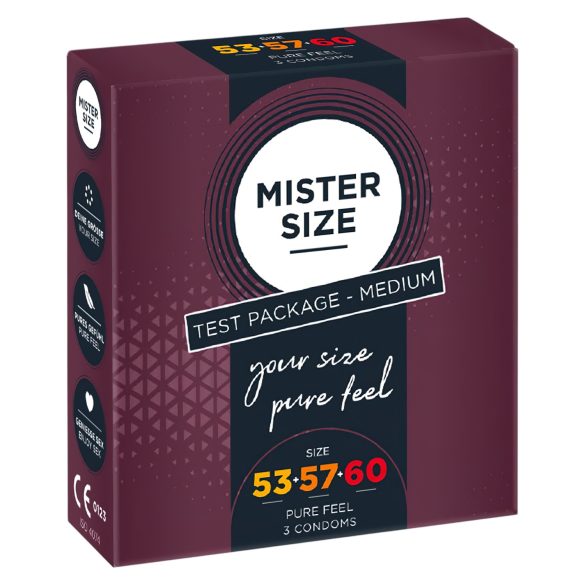 Pakiet Testowy Prezerwatyw Mister Size - 3 sztuki