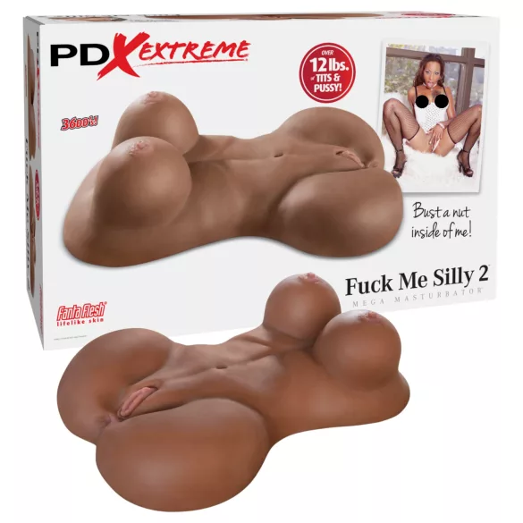 Pipedream Fuck Me Silly Sista - brązowy kobiecy tors masturbator (5,7 kg)