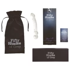   Fifty Shades of Grey - dildo szklane - gładki - przezroczysty/szary