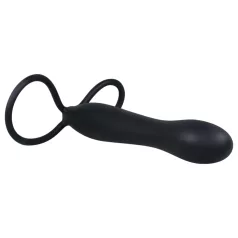 You2Toys - dildo analne i pierścień na penisa - czarny