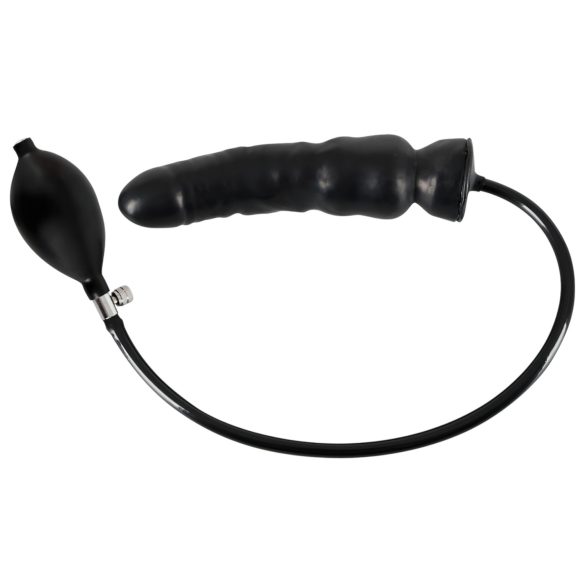 LATEX - Dmuchany dildo (czarny)