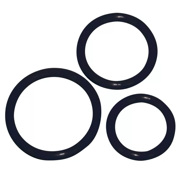 You2Toys - pierścień na penisa zestaw 3 sztuki - silikon czarny