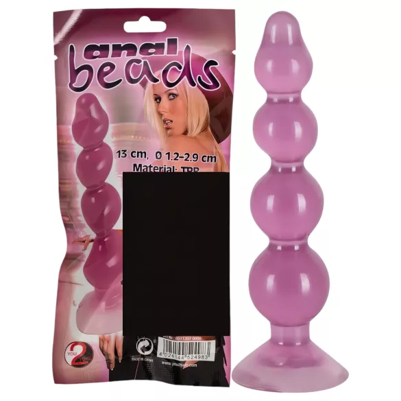 You2Toys - koralik analny - z przyssawką - fioletowy