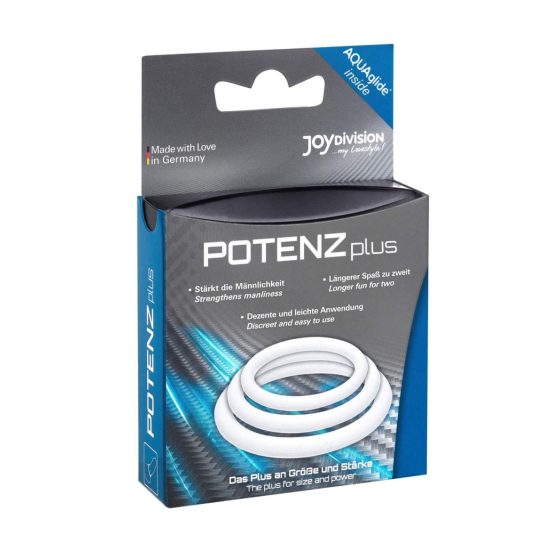 Pierścień na penisa POTENZplus - zestaw (3szt)