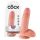 Dildo King Cock 7 z jądrami (18 cm) - naturalny