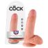Dildo King Cock 7 z jądrami (18 cm) - naturalny
