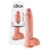 King Cock 10 realistyczny duży dildo (25 cm) - naturalny