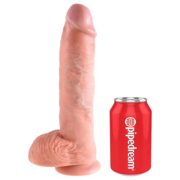 King Cock - duży realistyczny dildo z jądrami - 25 cm - kolor cielisty