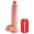 King Cock - duży realistyczny dildo z jądrami - 25 cm - kolor cielisty
