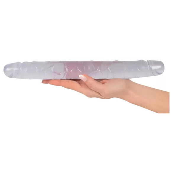 Kristály - podwójne dildo - szkło - 34 cm