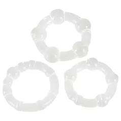   You2Toys - Bądź twardy! zestaw pierścieni na penisa - przezroczysty (3 szt.)