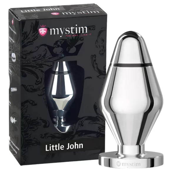 mystim Little John - wtyczka analna elektro - mały - srebrny