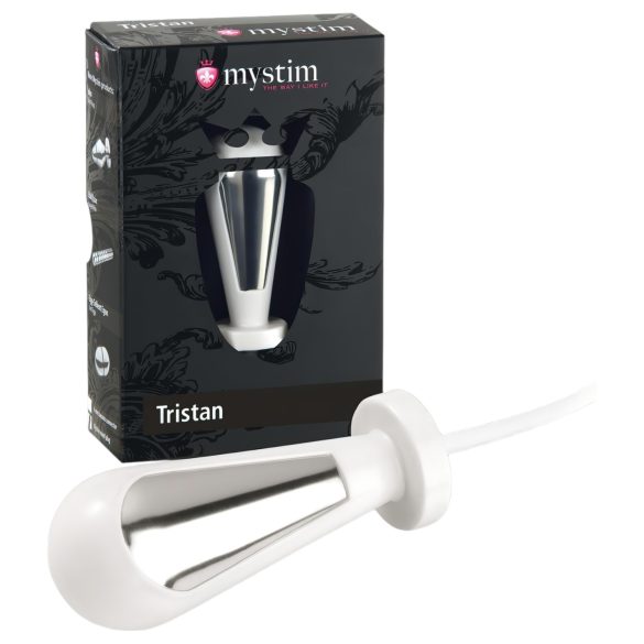 mystim Tristan - biały elektryczny korek analny