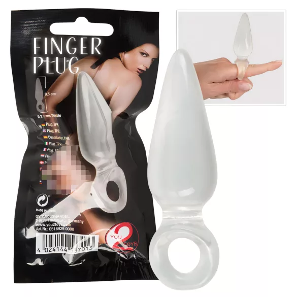 You2Toys - Finger Plug - korek analny na palec (przezroczysty)