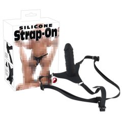You2Toys - Silicone Strap-On - Strap-on Dildo (czarny)